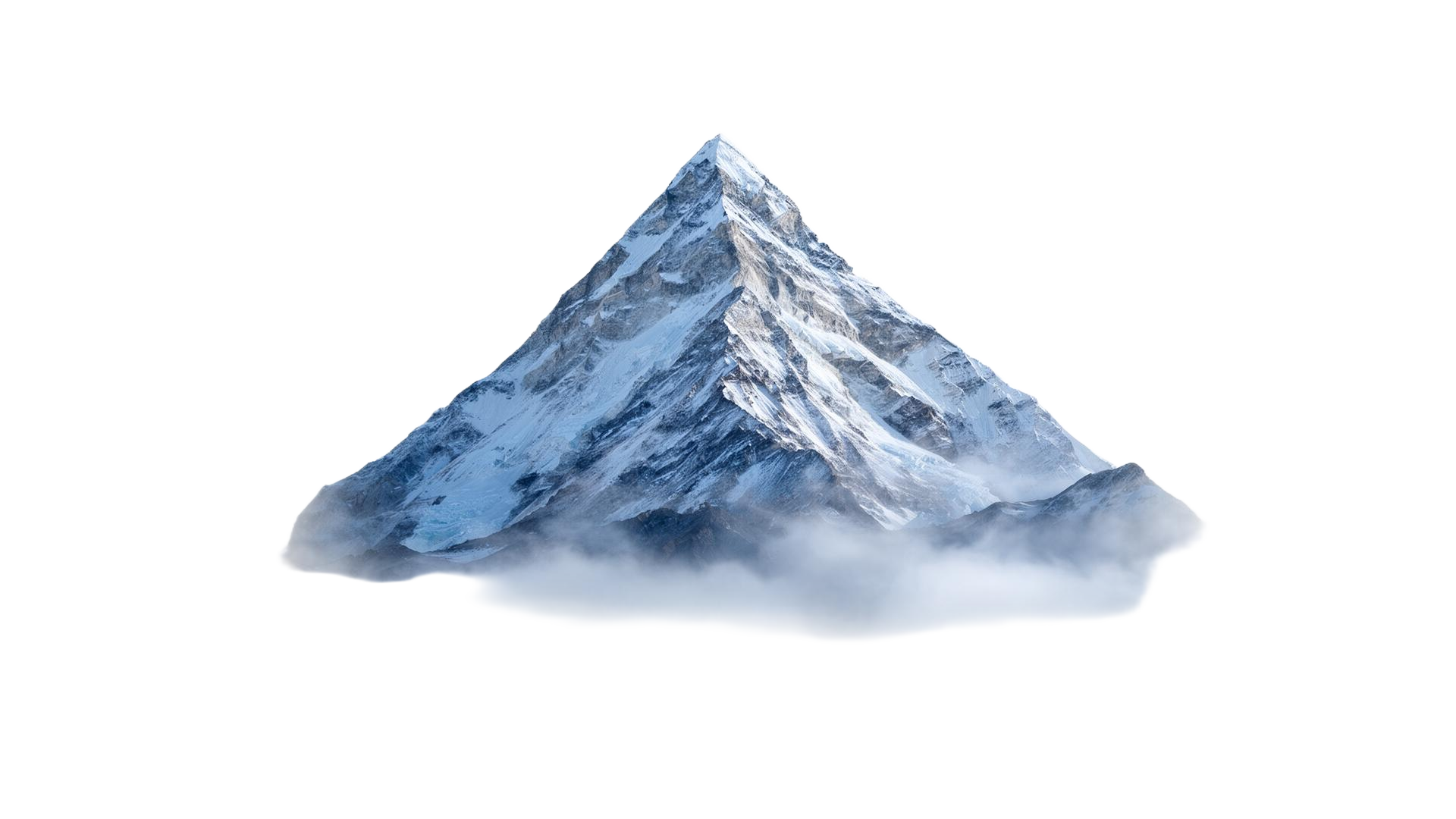 Himalayan peak emerging from mist